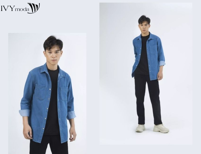 Khám phá cách mặc đẹp cùng sơ mi denim cho phái mạnh