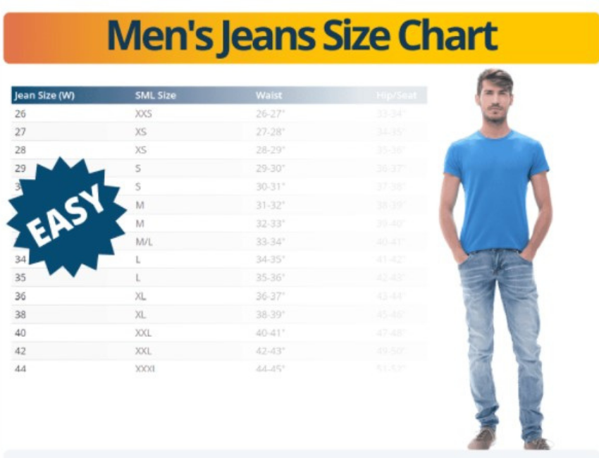 Hướng dẫn chọn size quần jean nam, nữ cực chuẩn