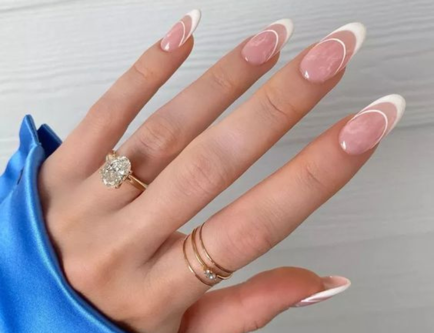 Mẫu nail đầu móng trắng sữa