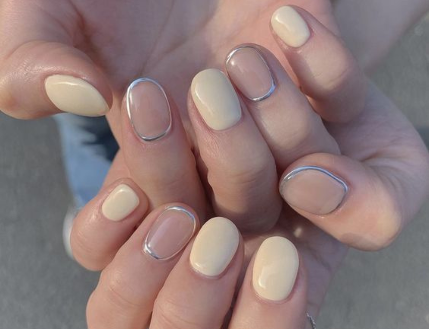 Nail ngắn màu trắng sữa