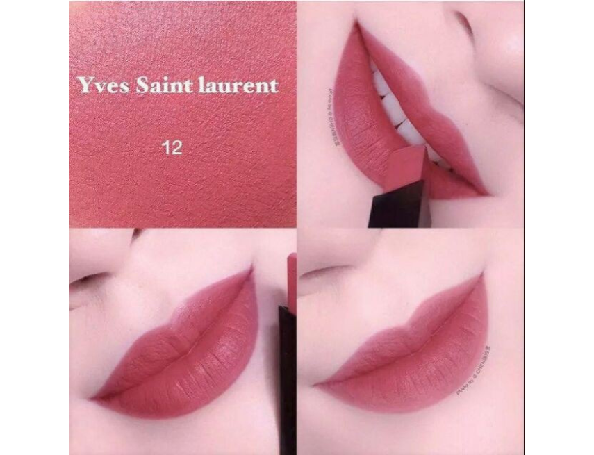 YSL Pur Couture The Slim Matte 12 Nu Incongru màu hồng san hô