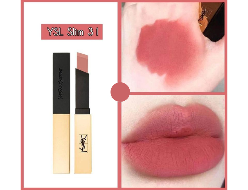 YSL Rouge Pur Couture The Slim 31 màu hồng cam đất