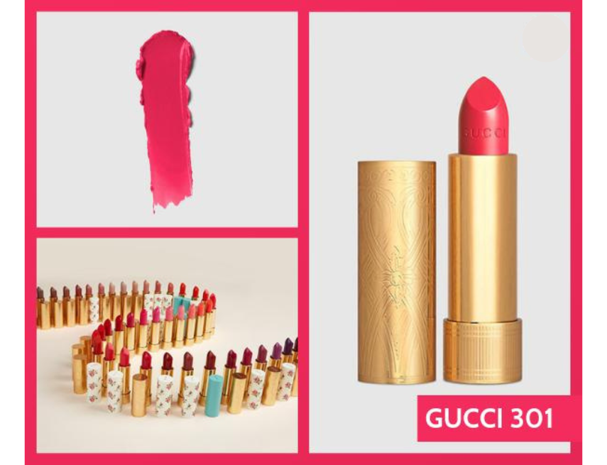 Gucci Rouge À Lèvres Satin Lipstick màu hồng cam 301 Mae Coral 