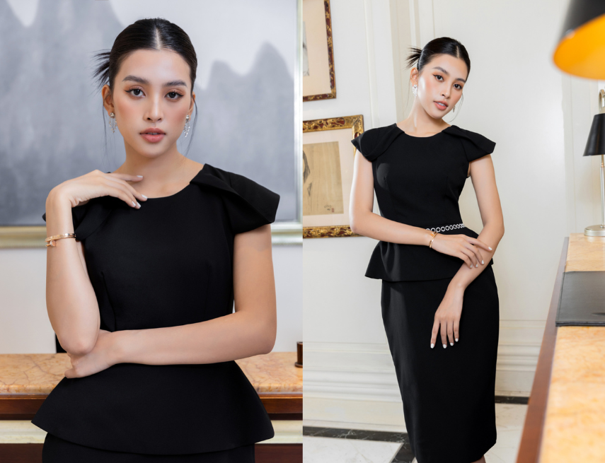 Đầm peplum tay cách điệu kết hợp cùng sắc son đỏ quyến rũ là gợi ý hoàn hảo giúp nàng thêm nổi bật và quyến rũ hơn