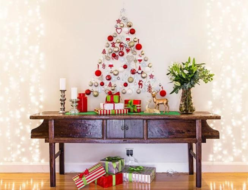 Sử dụng dây đèn để trang trí Giáng Sinh tại nhà