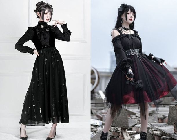 Đầm Mini Màu Đen Phong Cách Gothic Lolita Thời Trang Hàn Quốc 2023 - Tìm  Voucher