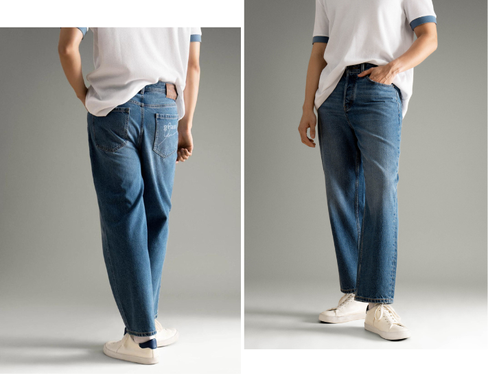 Quần jeans baggy xanh thoải mái