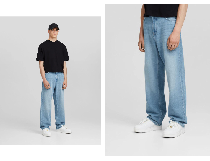 Phối áo oversize với quần jeans cho nam