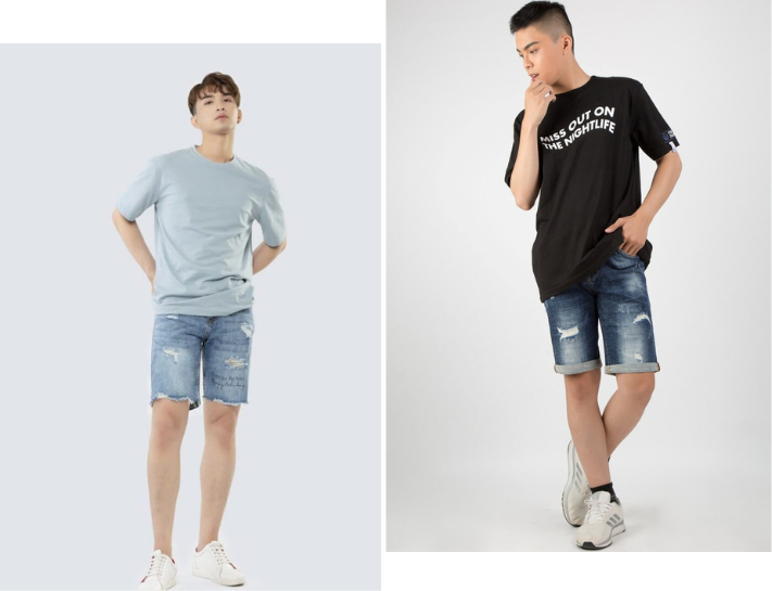 Short ngắn và áo oversize tạo nên phong cách trẻ trung