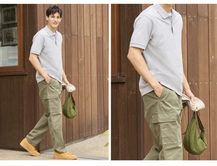 Áo polo và cargo pants lịch sự