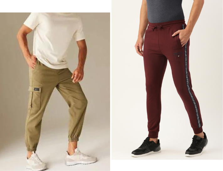 Quần jogger phối với họa tiết đơn giản