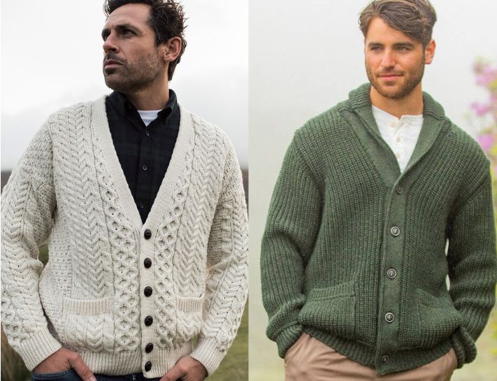 Mẫu áo cardigan len nam cho người trung niên