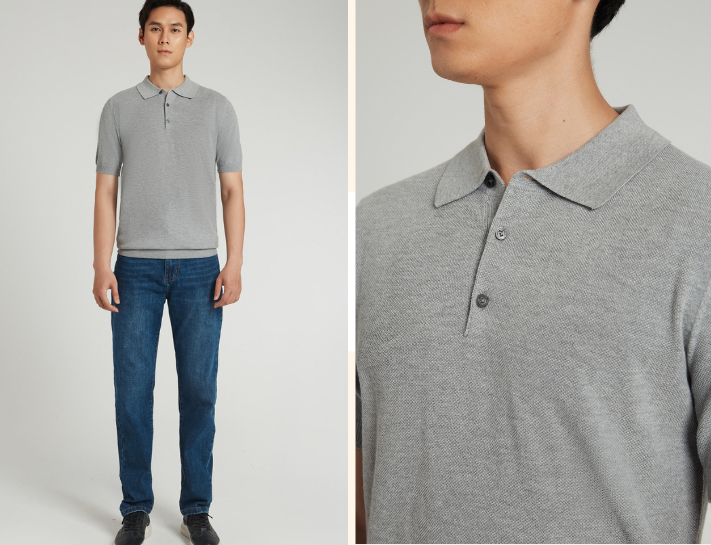 Quần jeans mix cùng với áo polo