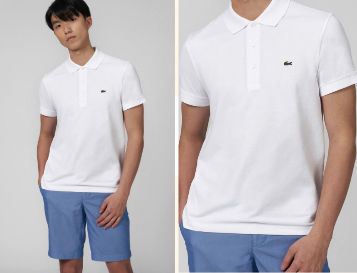 Polo slimffit với logo đơn giản trên thân áo