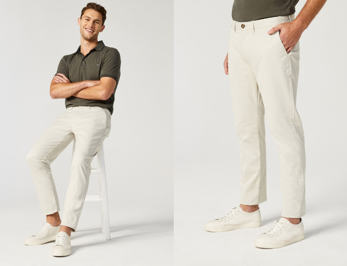 Kaki/Chinos mix polo lịch sự và trả trung