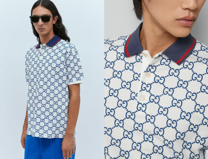 Mẫu áo polo Stretch Cotton Gucci cá tính