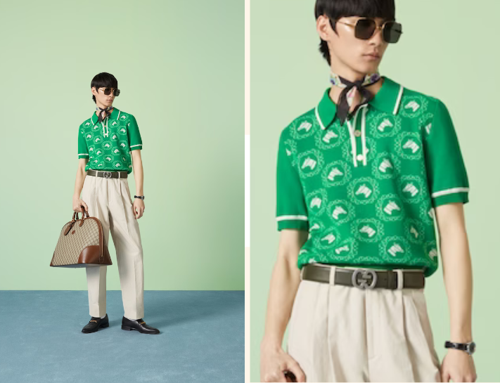 Áo polo Gucci với chất liệu len