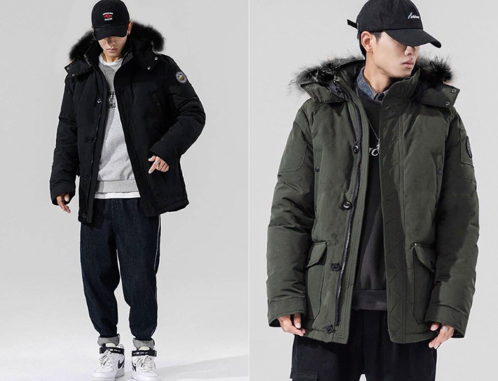 Áo parka nam là mẫu áo phổ biến của nam giới