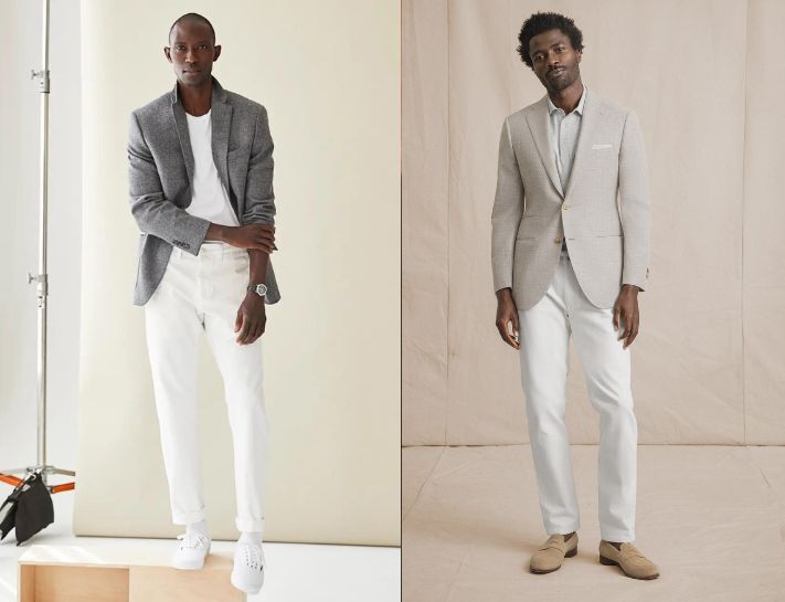 Cách phối quần jean nam trắng - Phối cùng áo vest (Smart-Dressed)
