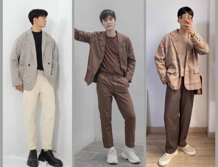 Trang phục dự tiệc với áo blazer/vest phối cùng quần kaki