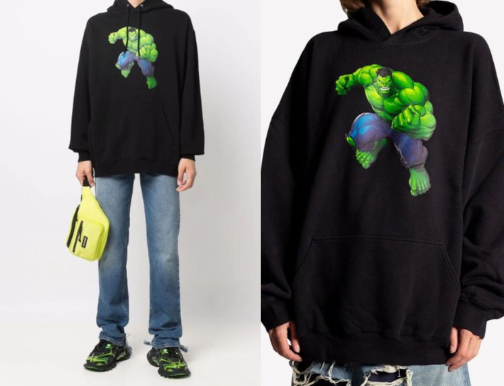 Mẫu áo hoodie Balenciaga Hulk