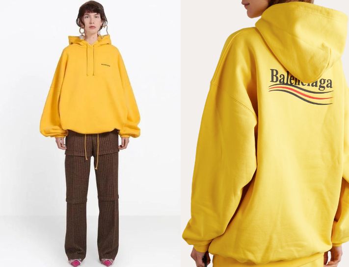 Mẫu áo Balenciaga hoodie Yellow