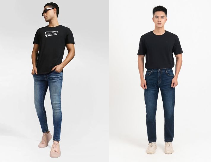 Thông tin chung về mẫu quần jeas slim fit và skinny jeans