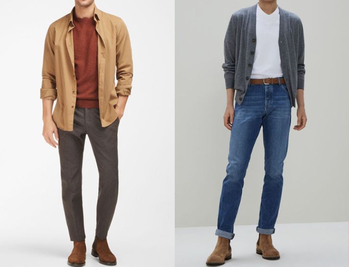 Phối đồ với quần jeans cùng boots nam và áo thun