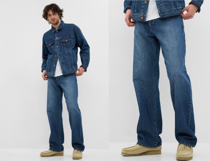 Mẫu quần jeans nam màu xanh đậm nổi bật