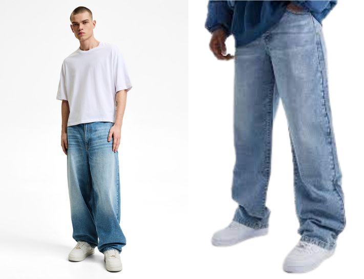 Quần jeans ống rộng là xu hướng thời trang mới hiện nay