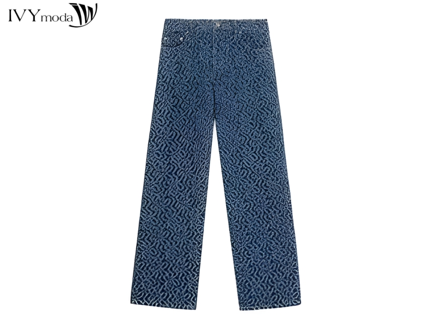 Quần chất liệu Jacquard Denim