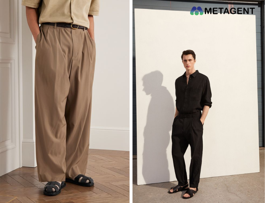 Phối giày sandal nam với quần âu