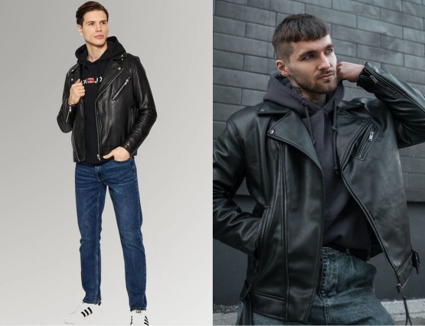 Sự kết hợp hoàn hảo giữa áo hoodie và áo khoác da nam