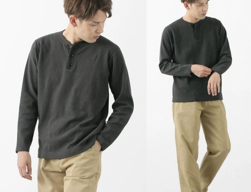 Mix quần tây với áo thun dài tay nhanh chóng