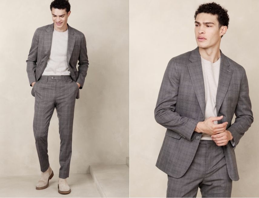Mẫu suit kẻ caro lịch lãm