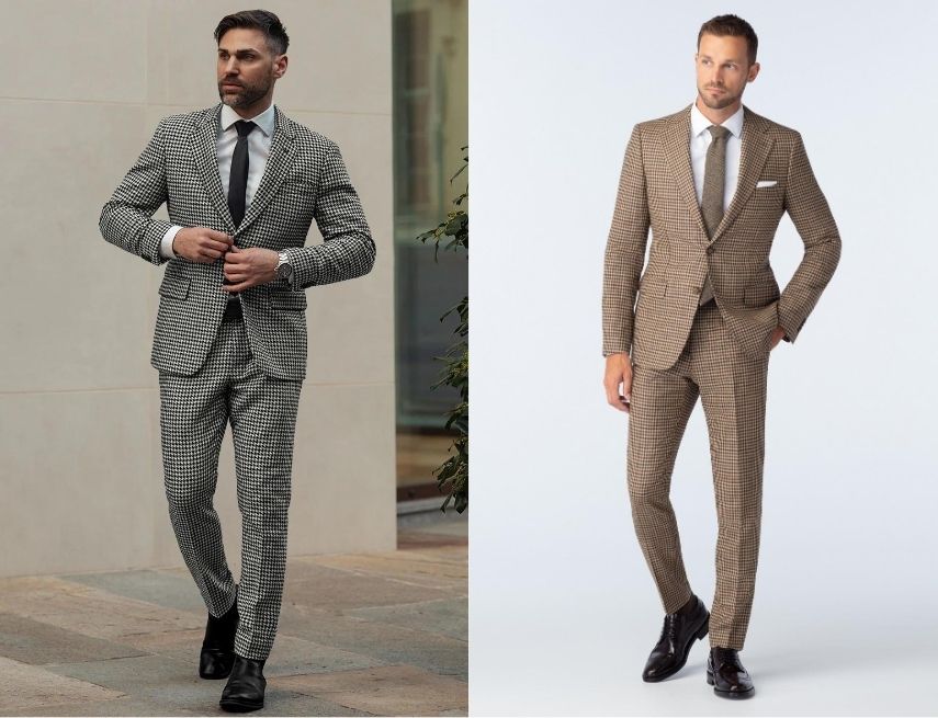 Mẫu suit họa tiết houndstooth