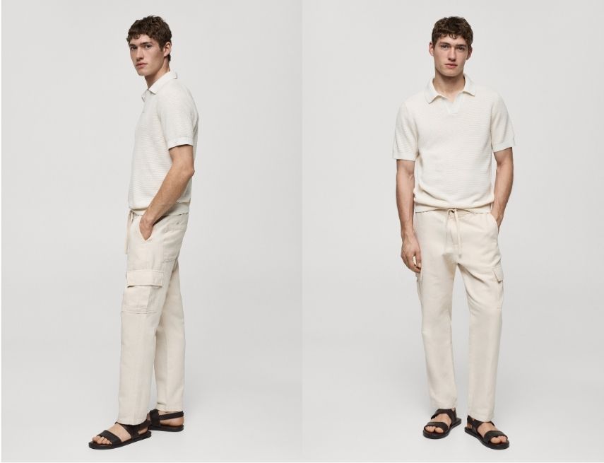 Mẫu cargo pants đi cùng áo polo lịch lãm