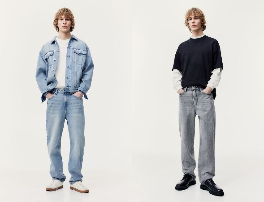 Phối đồ với quần jeans ống rộng cho nam và nữ