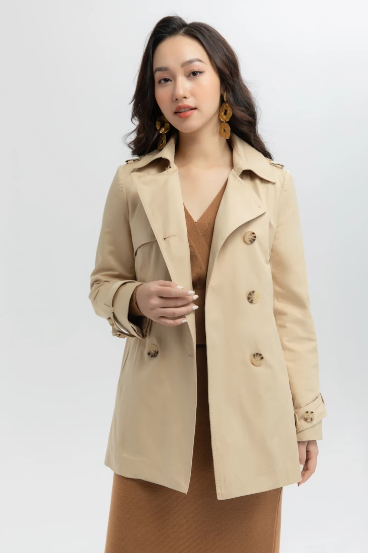 Trench coat dáng lửng