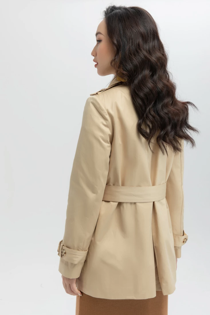 Trench coat dáng lửng