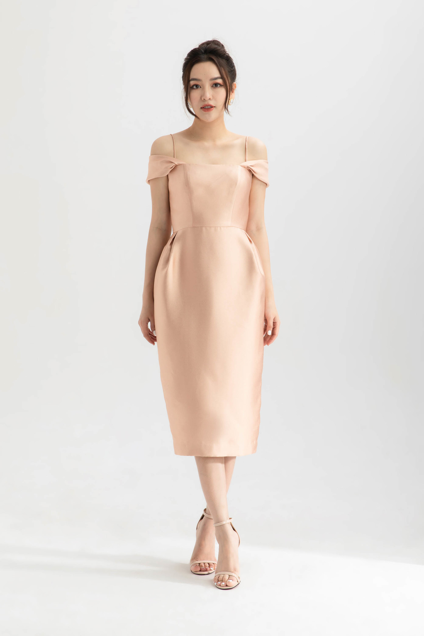 Đầm dạ hội Taffeta dáng Tulip 