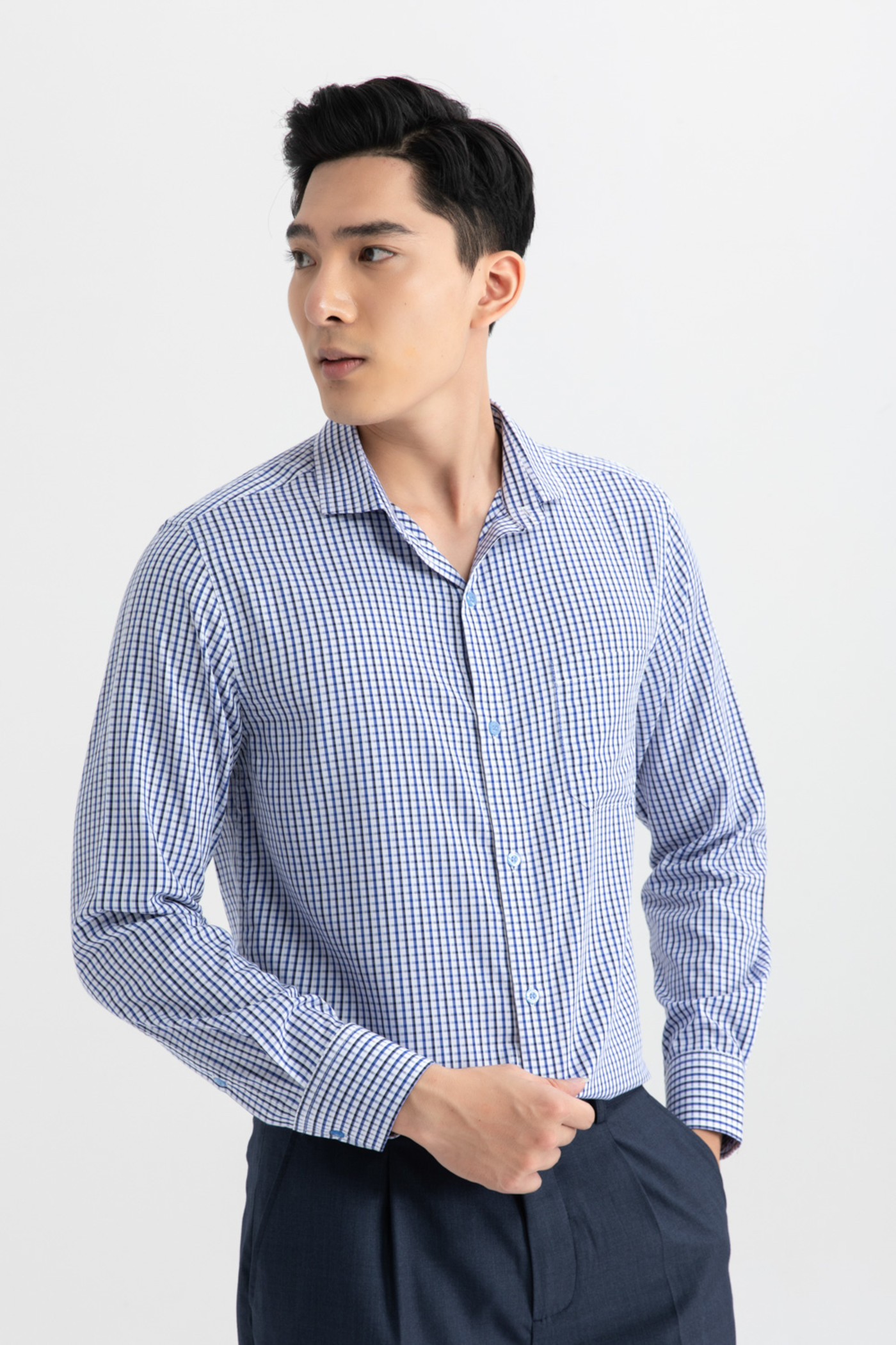 Áo sơ mi dài tay vải bamboo