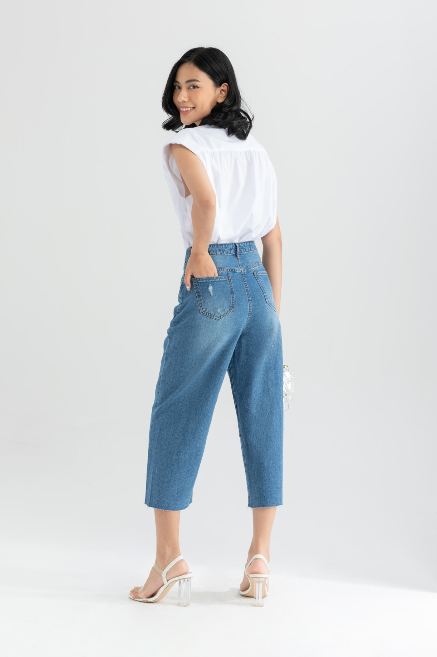 Quần Jeans dáng culottes