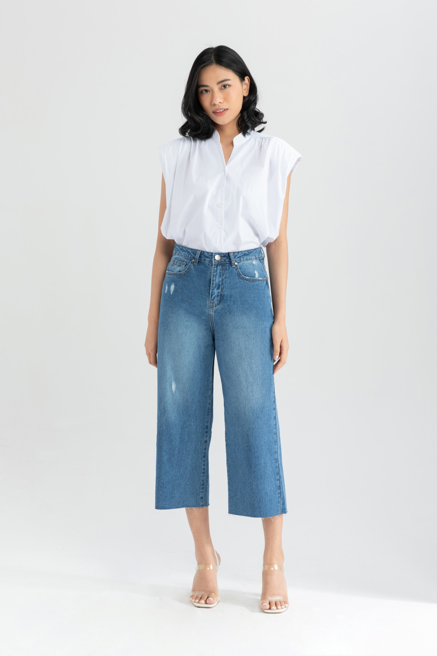 Quần Jeans dáng culottes