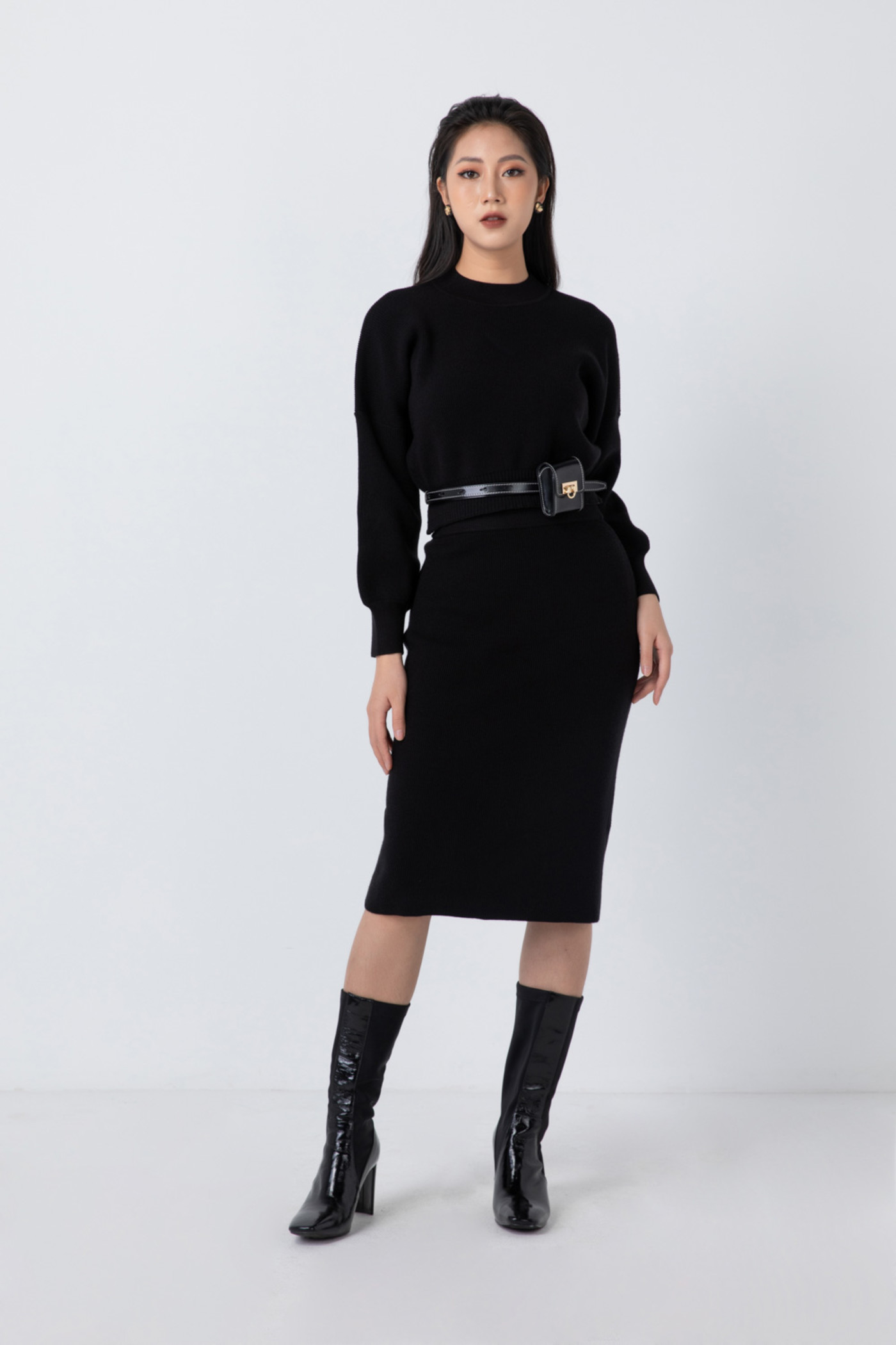 áo len croptop cánh dơi 