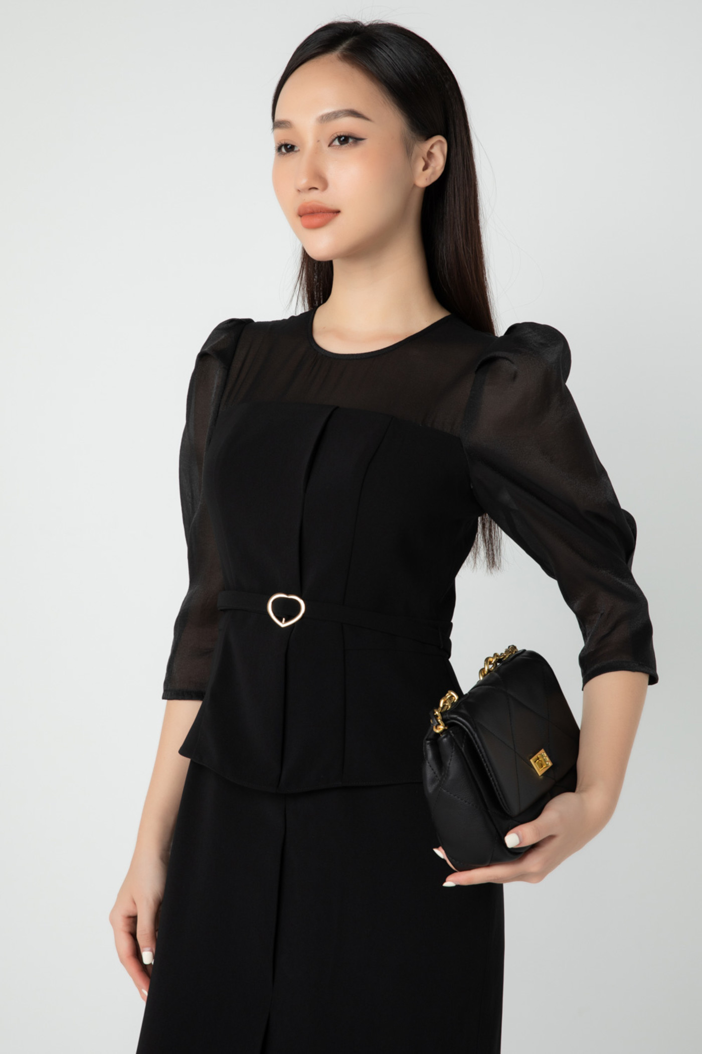 Đầm đen 2 lớp 