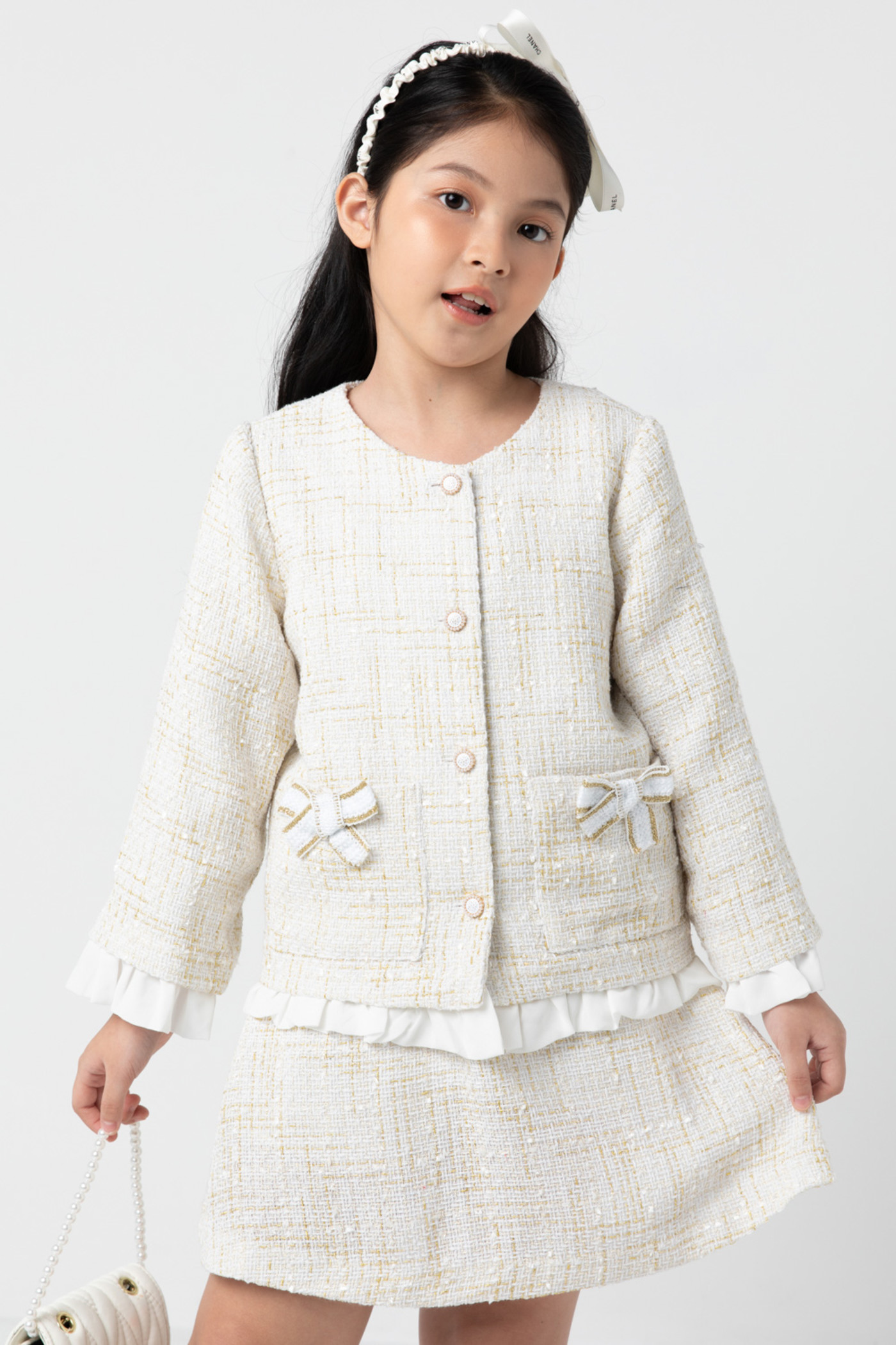 Set bộ tweed bé gái 