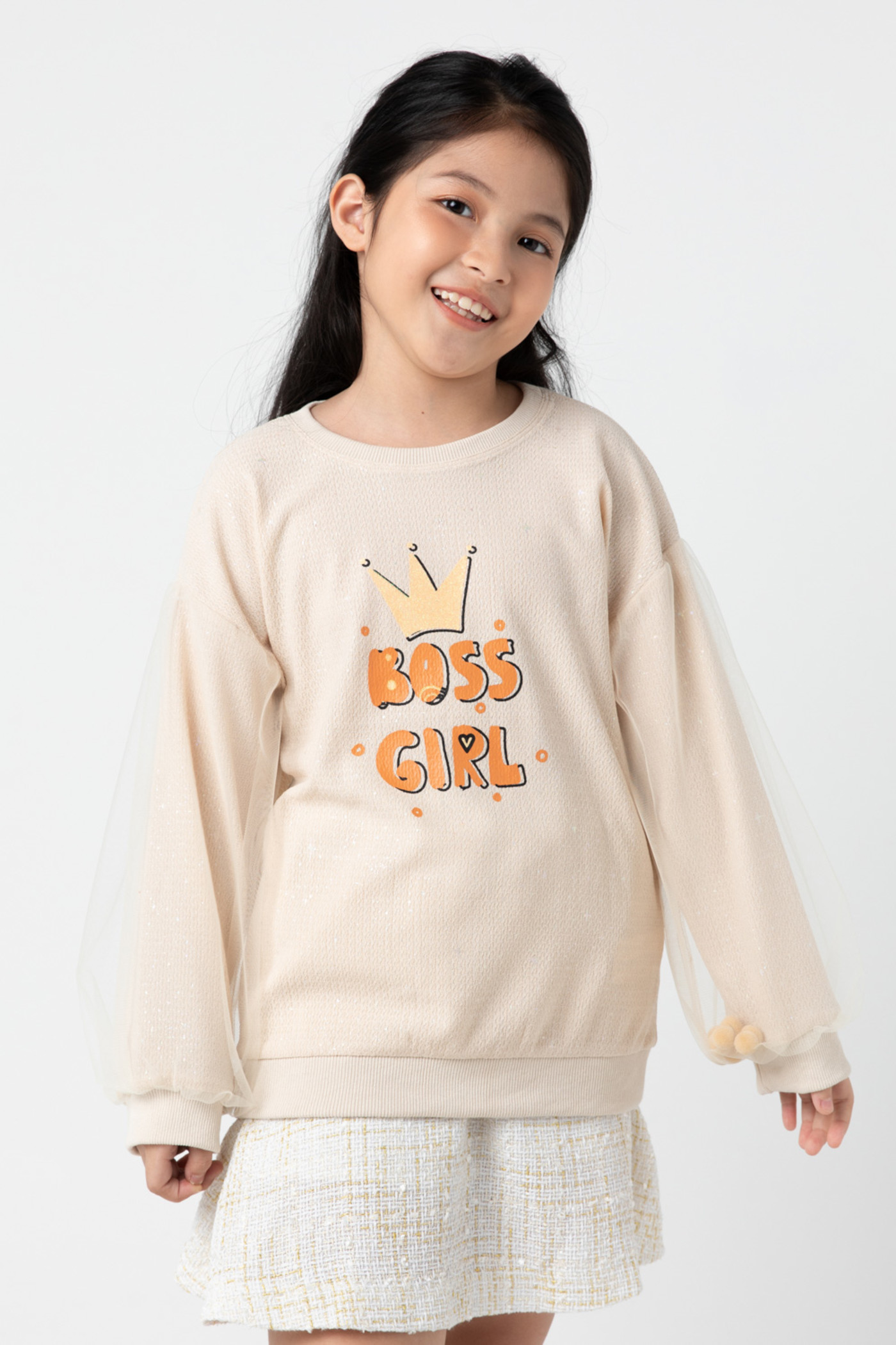 Áo thun Boss Girl phối lưới 