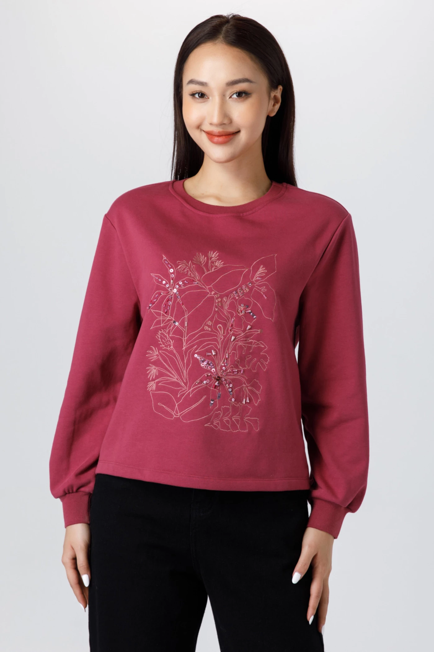 Áo thun Sweater đính hạt