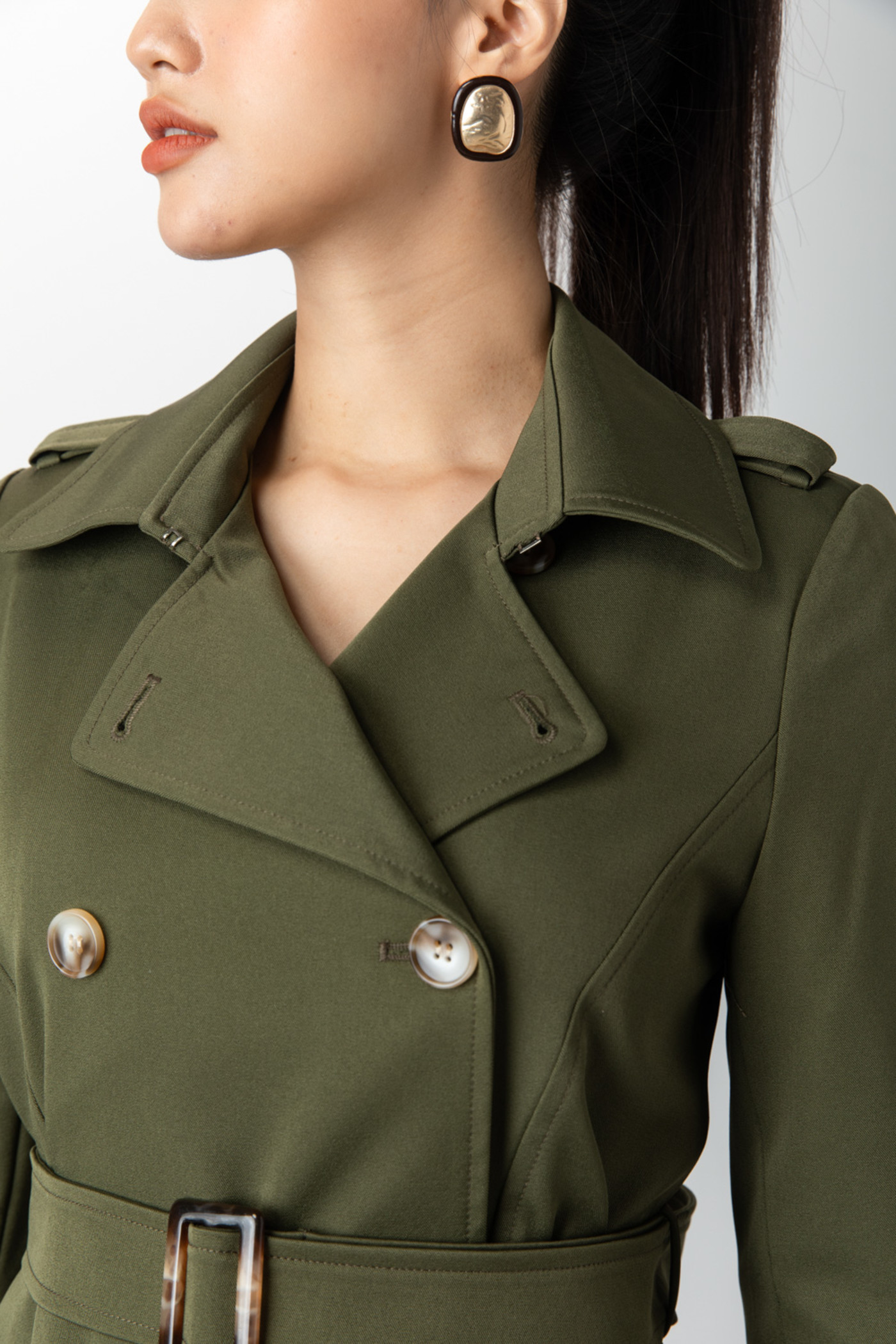 Trench coat dáng dài 
